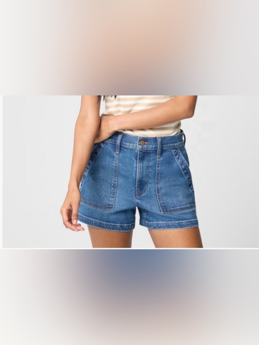 J. Crew Indigo Utility Denim Shorts - Womens 30